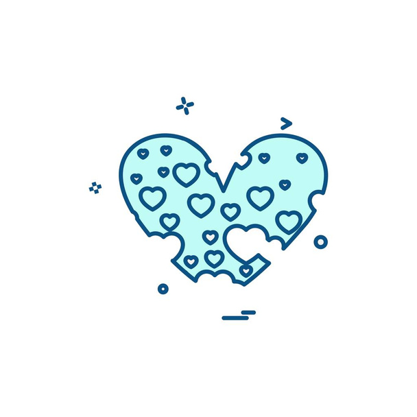 Heart icon design, vector illustration for Valentine day - Vector, afbeelding