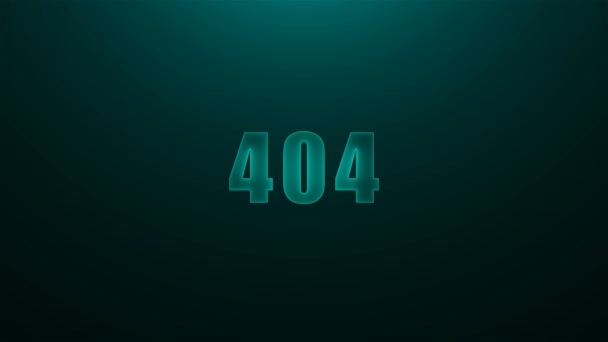 Dopisy z 404 textu na pozadí s horním světlem, 3d vykreslení pozadí, počítač pro hraní her - Záběry, video