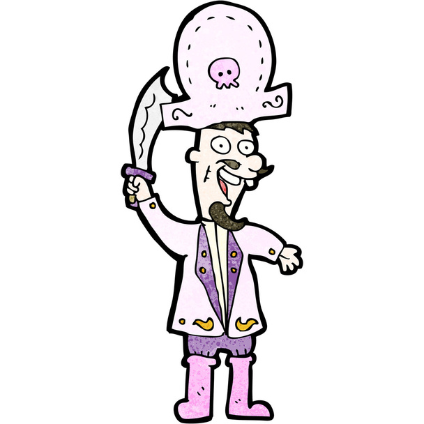 Cartoon pink pirate - Vektör, Görsel