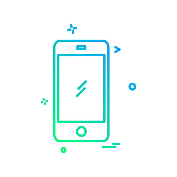 Mobile icon design vector - ベクター画像
