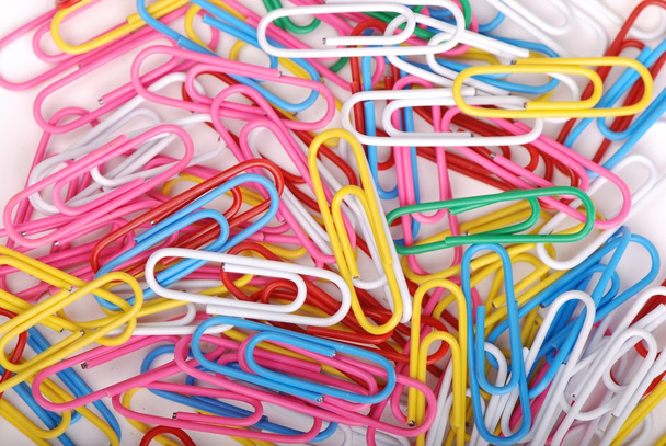 A colorful paper clip - Foto, afbeelding