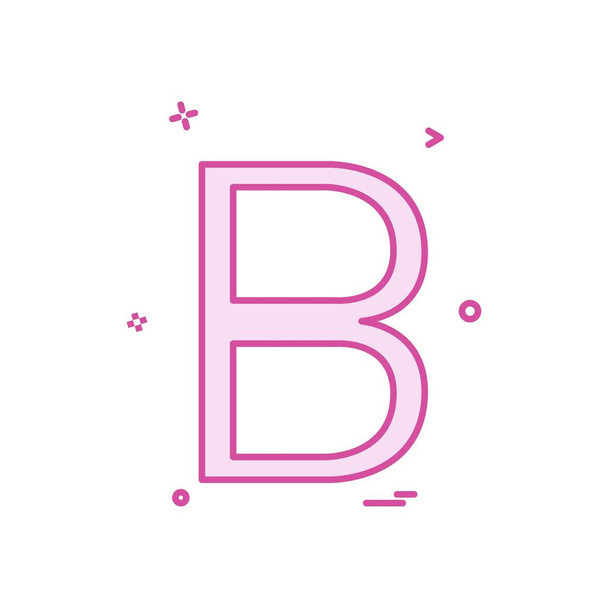 b letter icon vector design - Vector, Imagen