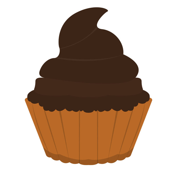 Isolated colored cupcake icon - Vector, Image