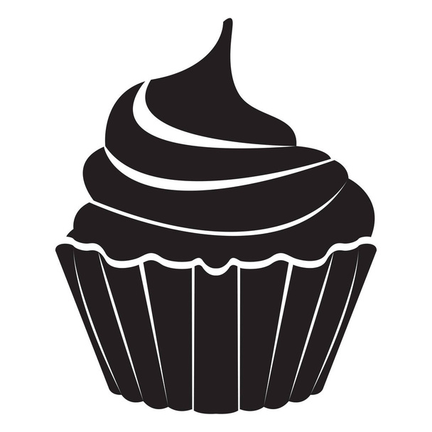 Elszigetelt cupcake ikon - Vektor, kép