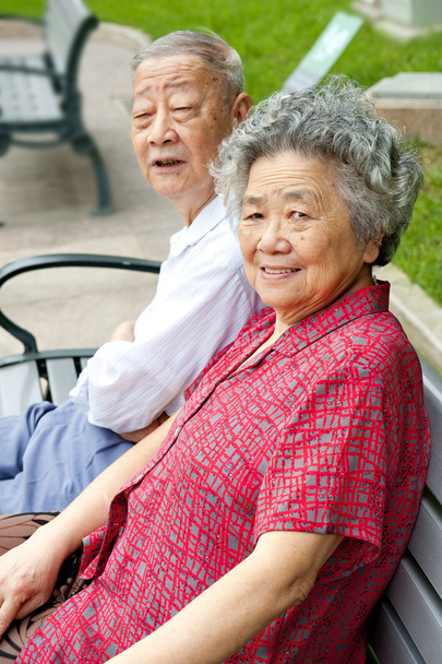 portrait of happy grandfather and grandmother - Фото, зображення
