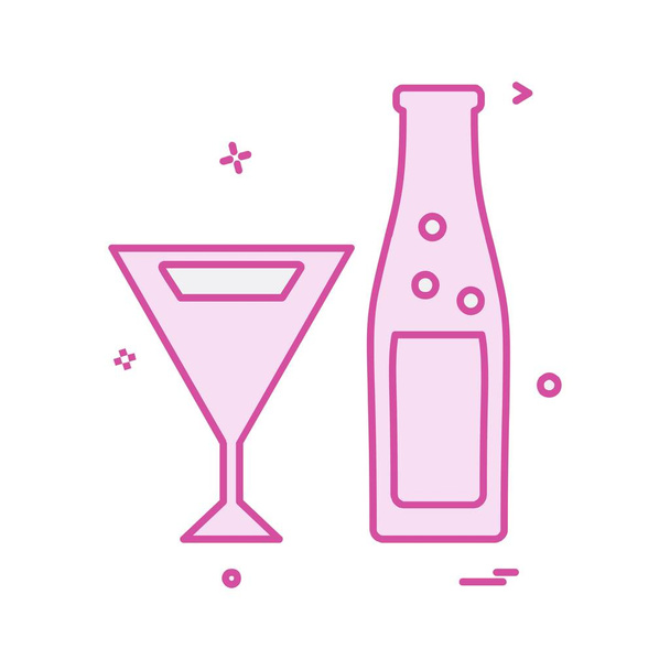 Drink icon design, colorful vector illustration  - Vecteur, image