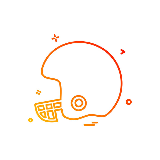 helmet cricket playing icon vector design - ベクター画像