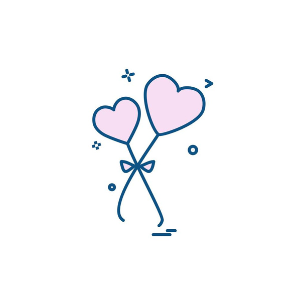 Heart icon design, vector illustration for Valentine day - Wektor, obraz
