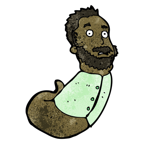 мультфільм черв'як людина
 - Вектор, зображення