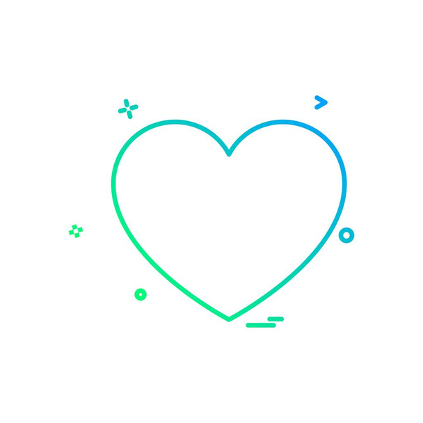 Heart icon design, vector illustration for Valentine day - Vektor, obrázek