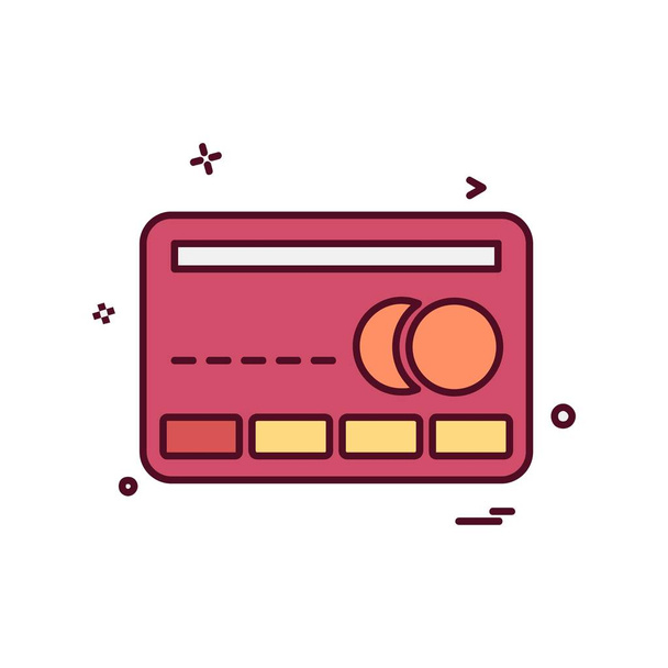 Credit card icon design, colorful vector illustration - Vector, Image