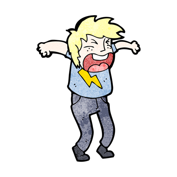 blond persoon schreeuwen - Vector, afbeelding
