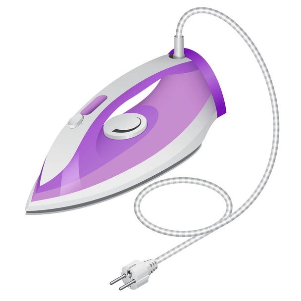 Isometric steam iron isolated on white background. - Vector, Image