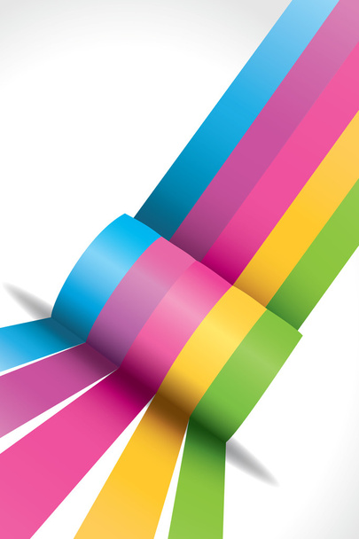 Rainbow ribbon - Vetor, Imagem