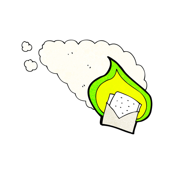 Flaming Envelope With A Face - Vector, Image