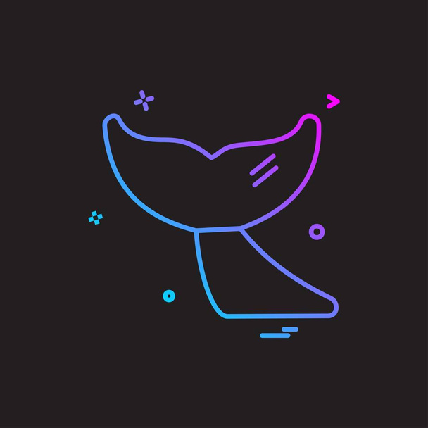 whale icon design vector - Вектор, зображення