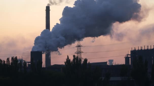 Tuberías y humo de la planta metalúrgica
 - Metraje, vídeo