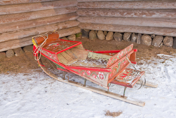 geleneksel Rus kızak dekore edilmiş - Fotoğraf, Görsel