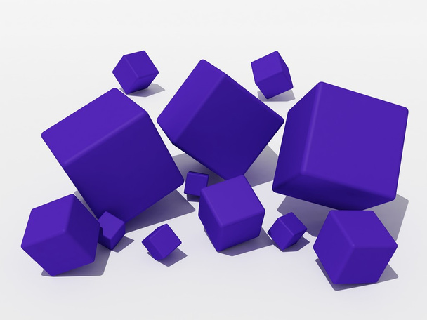 Scattered cubes - Φωτογραφία, εικόνα