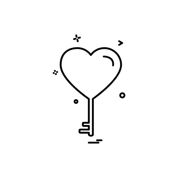 Heart icon design, vector illustration for Valentine day - Vektör, Görsel
