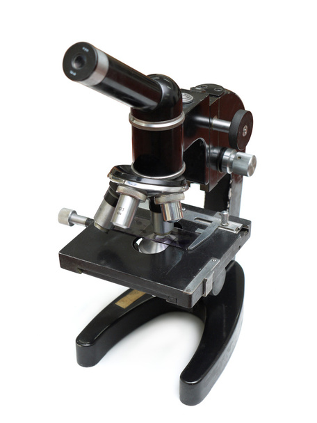 Microscopio de la vieja escuela
 - Foto, Imagen