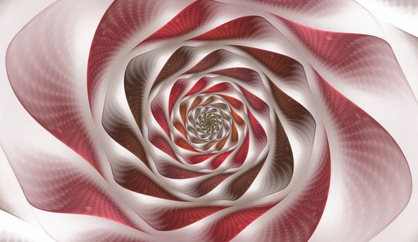 Soyut Fraktal ızgaralar ve spiraller, sarmal çiçek yaratıcı kapak tasarımı veya masaüstü duvar kağıdı için kullanılabilir. Poligonal tel çerçeve Infinity sarmal modeli. Bilgisayar tarafından oluşturulan görüntü teknolojisi tarzı tasarım futuristik bir çiçek anımsatan - Fotoğraf, Görsel