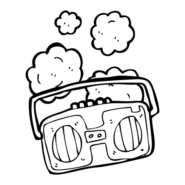 Radio cassette player - Vector, Image