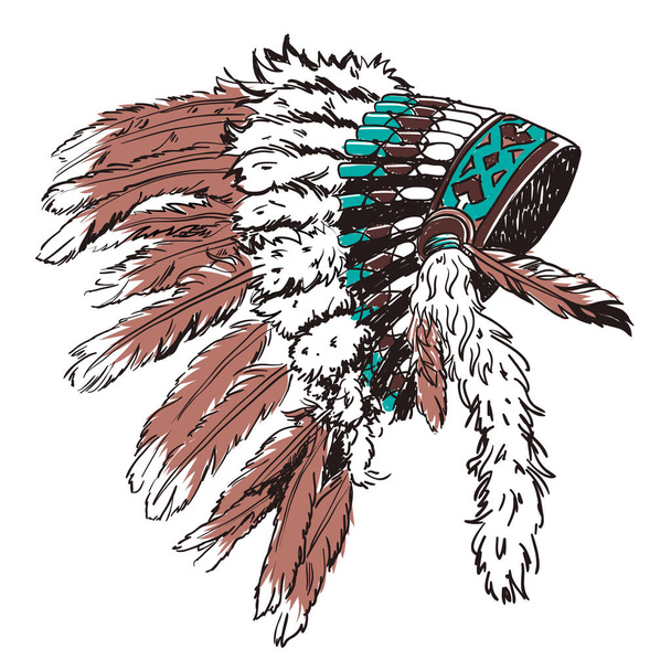 indian feathers drawing