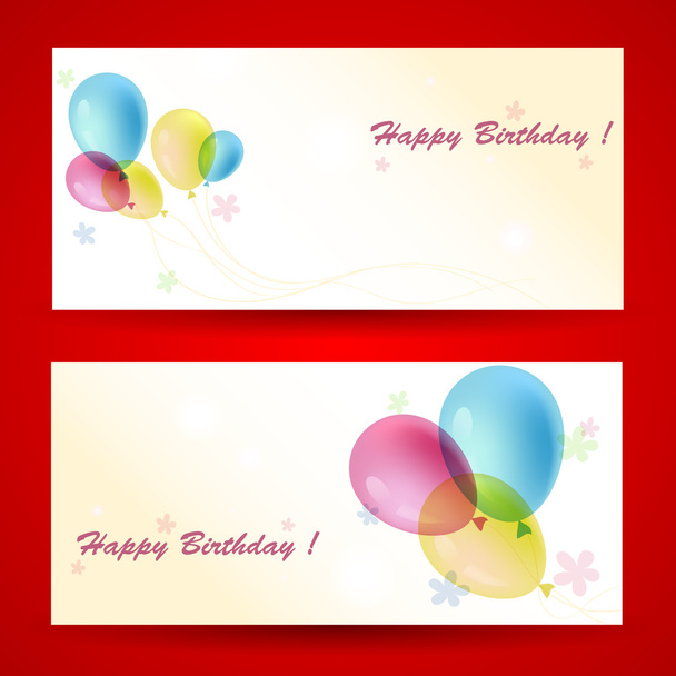 Birthday greeting cards, vector  illustration  - Vector, Image
