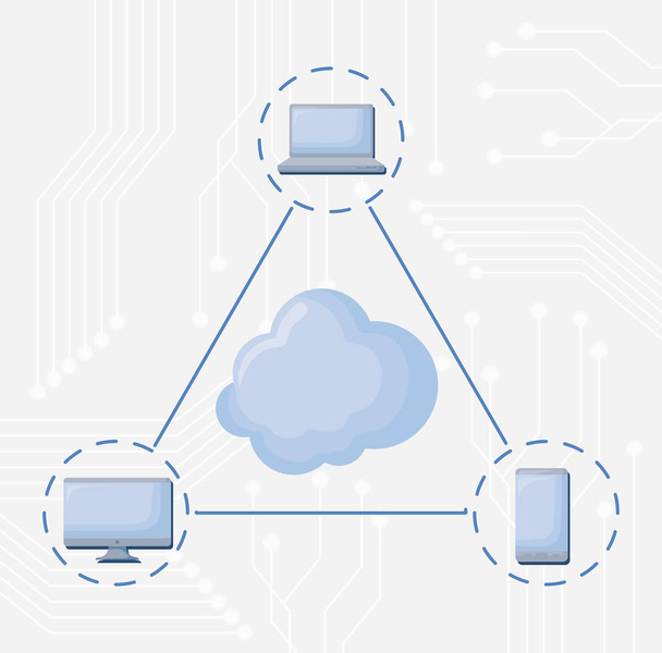 Cloud Storage design - Vektor, obrázek