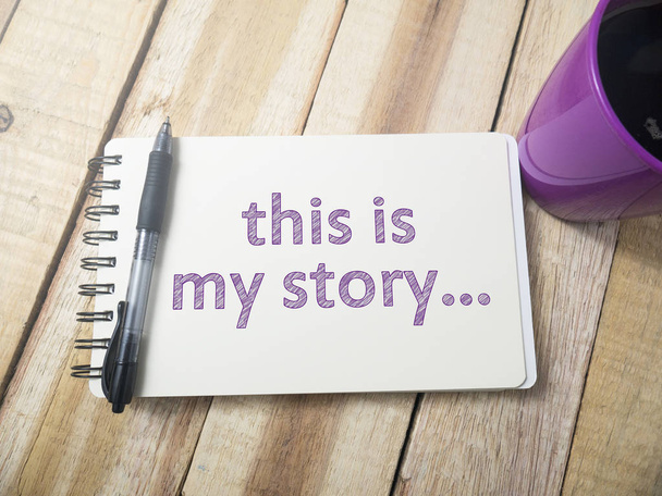 Это моя история, бизнес-мотивация, рациональные цитаты, типография слов. - Фото, изображение