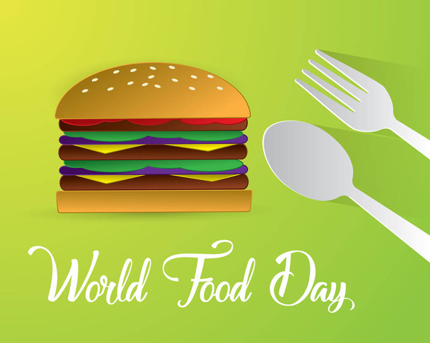 világ élelmiszer nap élelmiszer nap illusztráció világ élelmiszer nap vektor - Vektor, kép