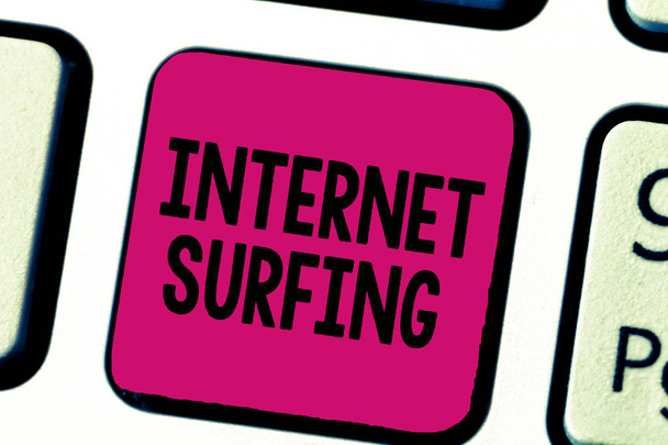 Kirjoitan viestiä, jossa näkyy Internet Surfing. Business valokuva esittelee selailu satoja sivustoja millä tahansa asennetulla selaimella
 - Valokuva, kuva