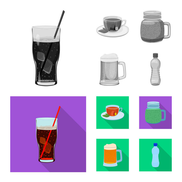 Isolated object of drink and bar symbol. Collection of drink and party vector icon for stock. - Vektori, kuva
