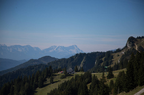 Mountain panorma am Brauneck, Lenggries, Bajorország, Németország - Fotó, kép