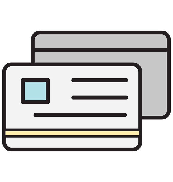 Icona vettoriale isolata con carta di credito
   - Vettoriali, immagini