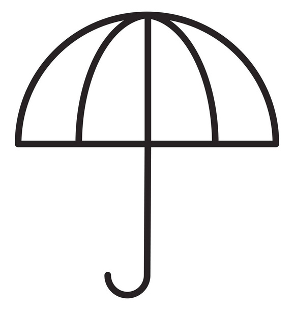 Otwarty parasol na białym tle wektor ikona   - Wektor, obraz