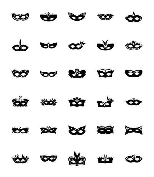 Gezicht masker Glyph Vector Icons - Vector, afbeelding