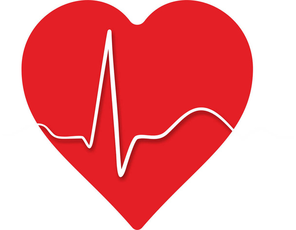 абстрактне серце з ударом з ЕКГ
 - Фото, зображення