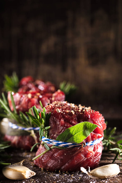 Fresh fillet steak close up - Foto, imagen