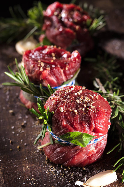 Fresh fillet steak close up - Фото, зображення