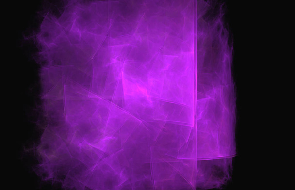 Purple fractal texture on a black background.Fantasy fractal texture. Digital art. 3D rendering. Computer generated image - Photo, Image