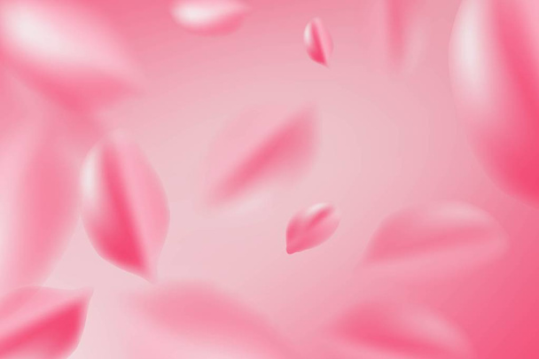 Piros rózsaszirom elszigetelt fehér background alá. Vektoros illusztráció szépség rózsa szirom - Vektor, kép