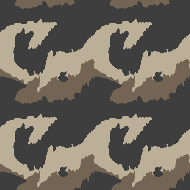 Camouflage pattern. Seamless. Military background. Soldier camouflage. Abstract seamless pattern for army, navy, hunting, fashion cloth textile. Colorful modern soldier style. Vector facric texture. - Vector, Image