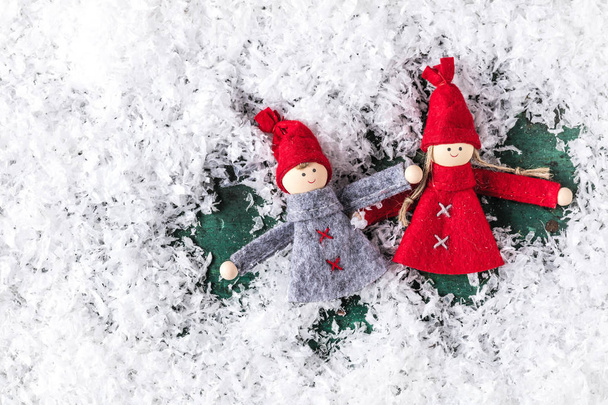 Christmas background Toys in Snow - Fotografie, Obrázek