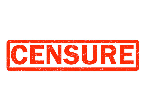 censure red rubber stamp on white background. censure stamp sign.  text for censure stamp.  - Photo, Image