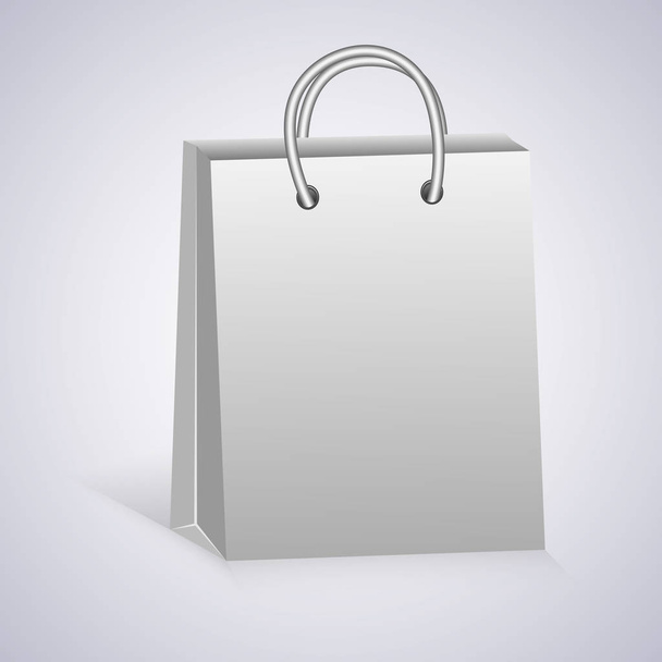 Shopping paper bag. Symbol of seasonal sale Black Friday. Vector illustration. - Vector, Image