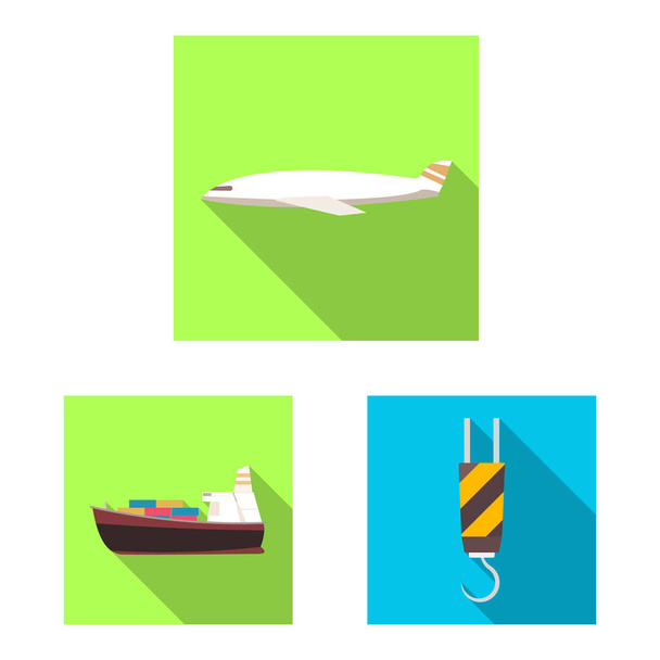 Vector design of goods and cargo icon. Collection of goods and warehouse vector icon for stock. - Vecteur, image