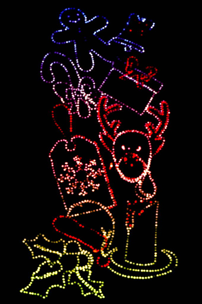 Wazig verlichting intreepupil punt voor decoratie achtergrond licht glitter prettige kerstdagen en gelukkig Nieuwjaar - Foto, afbeelding
