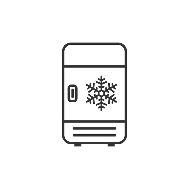 Kühlschranksymbol im flachen Stil. Vektor-Illustration für Tiefkühlcontainer auf weißem, isoliertem Hintergrund. Kühlschrank-Geschäftskonzept. - Vektor, Bild